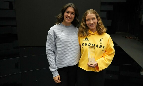 Johanna Recktenwald mit ihrem Guide Emily Weiss.